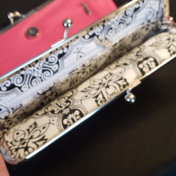 COPY - Pink Leather Hobo International Clutch Wallet - Picture 3 of 6